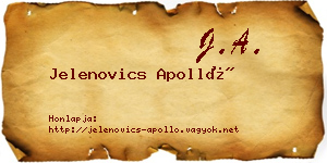 Jelenovics Apolló névjegykártya