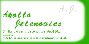 apollo jelenovics business card